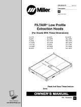 Miller FILTAIR LOW PROFILE HOODS 7 X 7, 8 X 9, 9 X 12 FT Owner's manual