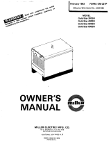 Miller GOLDSTAR 600SS Owner's manual