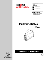 Miller MAXSTAR 210 DX (RED D ARC) Owner's manual