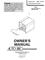 Miller MWG 160 GUN (AUTO-ARC) Owner's manual