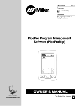 Miller PIPEPRO PROGRAM MANAGEMENT SOFTWARE Owner's manual