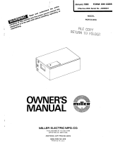 Miller JC638331 Owner's manual
