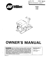 Miller JJ332372 Owner's manual