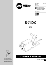 Miller S-74DX CE Owner's manual