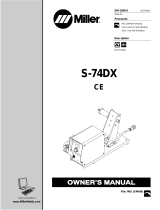 Miller S-74DX CE Owner's manual