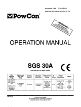 Miller SGS 30A CE POWCON Owner's manual