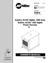 Miller SUBARC AC/DC 1000/1250 DIGITAL POWER SOURCES Owner's manual