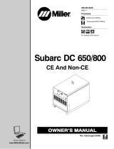 Miller SUBARC DC 650/800 CE AND NON-CE Owner's manual