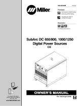 Miller SUBARC DC 650/800, 1000/1250 DIGITAL POWER SOURCES Owner's manual