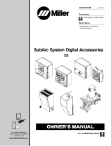 Miller SUBARC SYSTEM DIGITAL ACCESSORIES CE Owner's manual