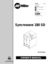 Miller Electric SYNCROWAVE 180 SD 20 Owner's manual