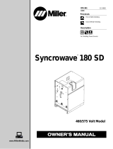 Miller SYNCROWAVE 180 SD 460/575 VOLTS Owner's manual