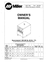 Miller SYNCROWAVE 250 Owner's manual