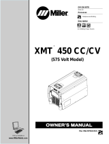 Miller XMT 450 CC/CV (575 VOLT MODEL) Owner's manual