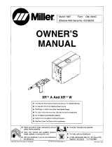 Miller XR CONTROL AND XR A GUN Owner's manual
