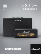 Marshall CODE100H Owner's manual