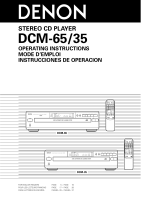 Denon DCM-35 User manual