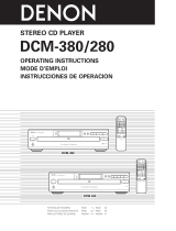 Denon DCM-380 User manual