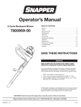 Snapper 41AR2BPG707 User manual