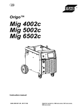ESAB Mig 5002cw User manual