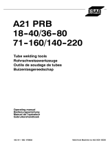 ESAB A21 PRB 36-80 User manual