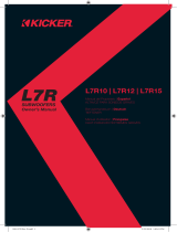 Kicker 2018 L7R Subwoofer Owner's manual