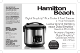 Hamilton Beach Rice Cooker & Food Steamer 2–14 Cup Food Capacity User manual