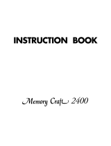 JANOME Memory Craft 2400 Owner's manual