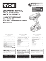 Ryobi P190 Owner's manual