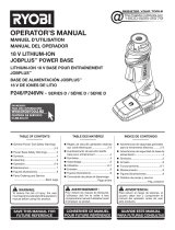 Ryobi P189 User manual