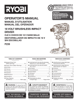 Ryobi P239 User manual