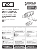 Ryobi P1812 Owner's manual