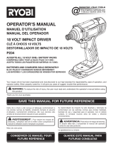 Ryobi P881 Owner's manual