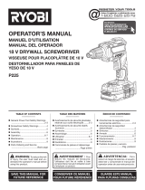 Ryobi P225 Owner's manual