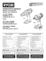 Ryobi P1833 Owner's manual