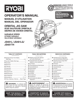 Ryobi JS481LG Owner's manual