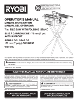 Ryobi WS722 Owner's manual