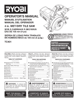 Ryobi TC401 Owner's manual