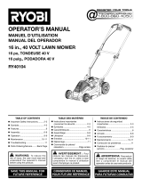 Ryobi RY40140 Owner's manual