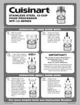 Cuisinart SFP-13 Reference guide