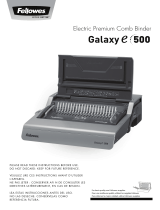 Fellowes GALAXY E COMB Owner's manual
