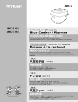 Tiger JBX-B Series White Micom Rice Cooker User manual