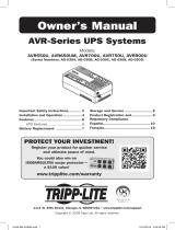 Tripp Lite AVR-Series UPS Systems Owner's manual