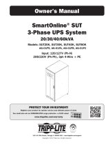 Tripp Lite SmartOnline ® SUT 3-Phase UPS System 20/30/40/60kVA Owner's manual