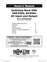 Tripp Lite Switched Rack PDU 208/230V, 50/60Hz AC Input and Output Owner's manual