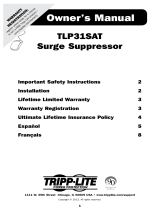 Tripp Lite TLP31SAT Surge Protector Owner's manual