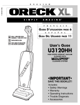 Oreck U3120HH User guide