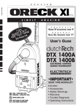 Oreck DTX 1400B User manual