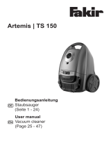 Fakir Artemis TS150 Owner's manual