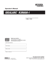 Lincoln Electric Idealarc R3R-600-I User manual